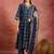 women bandhani printed regular gotta patti kurta with trousers & with dupatta