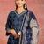 women bandhani printed regular gotta patti kurta with trousers & with dupatta