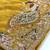 Mustard floral sequinned poly georgette saree