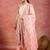 women printed regular thread work kurta with trousers & with dupatta