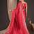 Red ethnic motifs zari silk blend designer banarasi saree