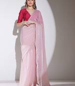Pink tissue ready to wear saree