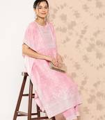 women ethnic motifs printed regular kurta with trousers