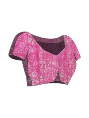 Pink tissue ready to wear saree 4