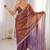 Copper embellished beads and stones satin designer saree