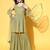women tiered kurti with sharara & with dupatta