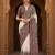 Off white ethnic motifs woven design banarasi saree with blouse piece