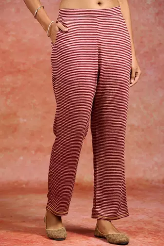 women ethnic motifs printed regular kurta with trousers & with dupatta