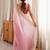 Pink women floral embroidered silk blend designer saree