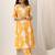 ethnic motifs printed v-neck kurta with salwar