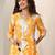 ethnic motifs printed v-neck kurta with salwar