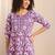 women floral printed empire thread work kurta with trousers & with dupatta
