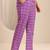women floral printed empire thread work kurta with trousers & with dupatta