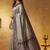 Grey woven design zari silk blend designer saree