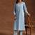 women ethnic motifs printed regular kurta with trousers