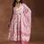 women floral printed tiered kurti with trousers & with dupatta