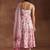 women floral printed tiered kurti with trousers & with dupatta