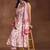 women floral printed tiered kurti with trousers & with dupatta