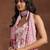 women floral printed tiered kurti with trousers & with dupatta
