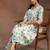 women floral printed panelled kurta with trousers