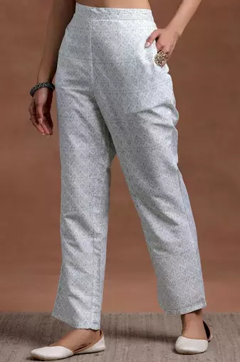 women ethnic motifs printed regular kurta with trousers & with dupatta
