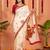 Off white women ethnic motifs embroidered designer garad saree