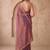 Purple embellished embroidered silk blend designer saree