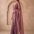 Purple embellished embroidered silk blend designer saree