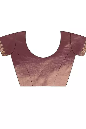 Purple embellished embroidered silk blend designer saree