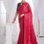 Red woven design zari satin heavy work banarasi saree