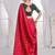 Red woven design zari satin heavy work banarasi saree