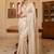 Cream woven design zari silk blend designer mysore silk saree