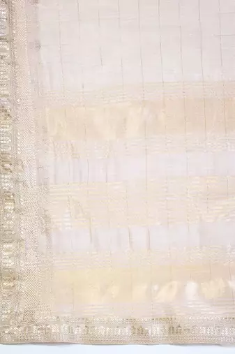 Cream woven design zari silk blend designer mysore silk saree