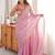 Pink embellished beads and stones satin designer saree