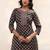 women ethnic motifs printed regular thread work kurta with trousers & with dupatta
