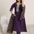 women floral embroidered regular sequinned kurta with trousers & with dupatta