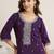 women floral embroidered regular sequinned kurta with trousers & with dupatta