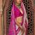 Off white zari silk blend designer patola saree