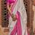Off white zari silk blend designer patola saree