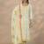 women ethnic motifs printed regular thread work kurta with trousers & with dupatta