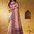 Pink woven design zari silk blend designer saree