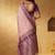 Pink woven design zari silk blend designer saree