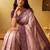 Pink woven design zari silk blend designer saree