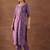 floral embroidered straight gotta patti kurta with trousers & dupatta