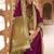 Purple woven design zari silk blend designer patola saree