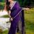 Purple ethnic motifs zari designer saree