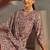 libas pink floral printed straight suit set with dupatta