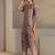 libas pink floral printed straight suit set with dupatta