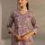 libas pink floral printed straight suit set with dupatta