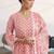 women ethnic motifs printed regular kurta with trousers & with dupatta